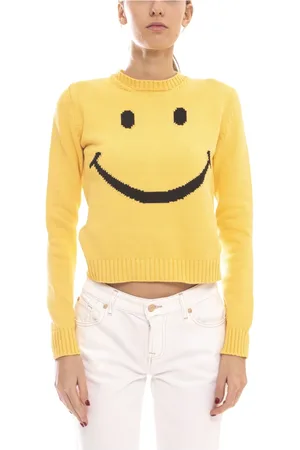 Moschino Strik, Dame, Gul, S, Gul Dame Sweater 0028