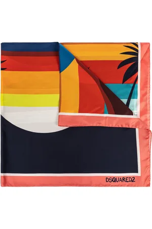 Dsquared2 Tilbehør, Dame, Flerfarvet, ONE SIZE, Silketørklæde kapsel Summer Lovers