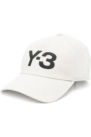 Y-3 Tilbehør, Herre, Hvid, ONE SIZE, Bomuld, Justerbar Beige Kasket med Udskæringsdetaljer