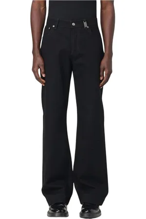 Alexander McQueen Jeans, Herre, Sort, M, Bomuld, Sorte Wide Leg Jeans