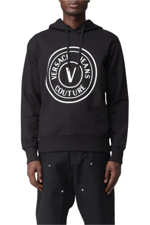 VERSACE Sweathshirts & Hoodies, Herre, Sort, S, Bomuld, Sort hættetrøje til mænd