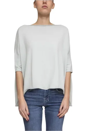 LIVIANA CONTI Bluser & Skjorter, Dame, Grøn, XS, Uld, Kimono Overshirt Glas