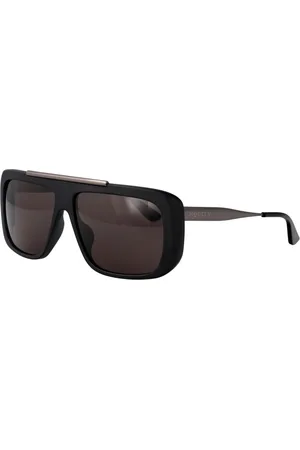 Alexander McQueen Tilbehør, unisex, Sort, 60 MM, Uld, Stilfulde solbriller Am0492S
