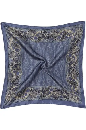 Etro Tilbehør, Herre, Blå, ONE SIZE, Blåt Lommetørklæde med Indviklet Design