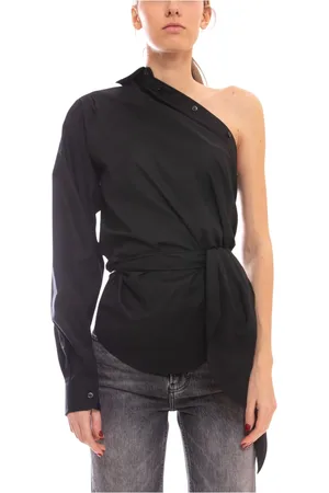 Moschino Bluser & Skjorter, Dame, Sort, XS, Uld, Sort Mønstret Dame Skjorte