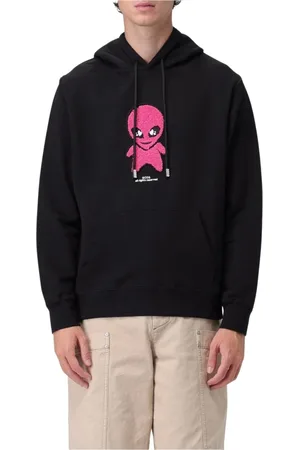GCDS Sweathshirts & Hoodies, Herre, Sort, M, Bomuld, Sort Alien Appliqu Hoodie