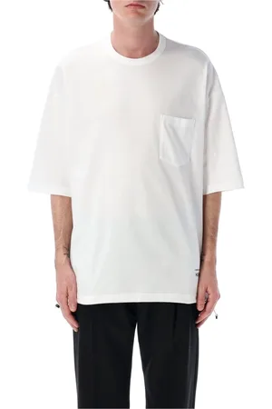 Comme des Garçons Top, Herre, Hvid, S, Bomuld, Hvid Lomme T-shirt Løs Pasform