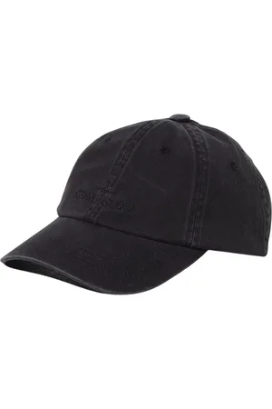Stone Island Tilbehør, Herre, Sort, ONE SIZE, Uld, Ribbet Beanie Hat Sort
