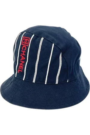 CHANEL Pre-owned, Dame, Blå, ONE SIZE, Bomuld, Pre-owned Bomuld hatte