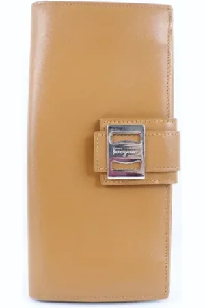 Salvatore Ferragamo Pre-owned, Dame, Brun, ONE SIZE, Tyl, Pre-owned Laeder punge