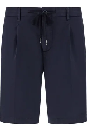 Boggi Milano Shorts, Herre, Blå, XS, Bomuld, Stretchbomuldssommerbermudashorts