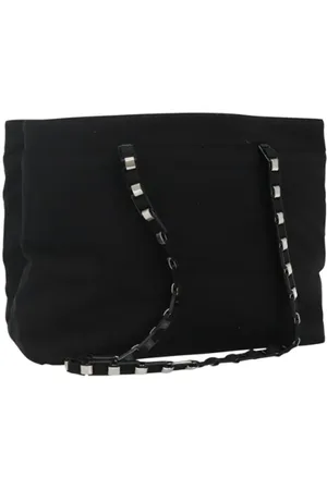Salvatore Ferragamo Pre-owned, Dame, Sort, ONE SIZE, Uld, Pre-owned Canvas skuldertasker