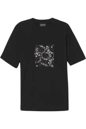 Emporio Armani Top, Herre, Sort, XS, Bomuld, Klassisk Bomuld Crewneck Kortærmet T-Shirt