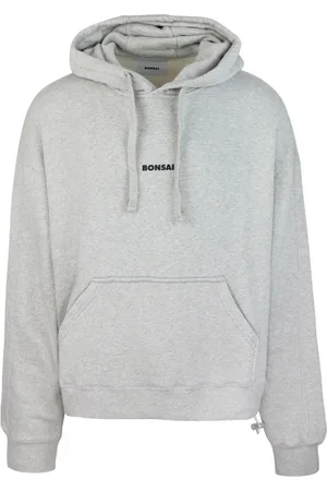 BONSAI Sweathshirts & Hoodies, Herre, Grå, L, Bomuld, Grå Hættetrøje Regular Fit