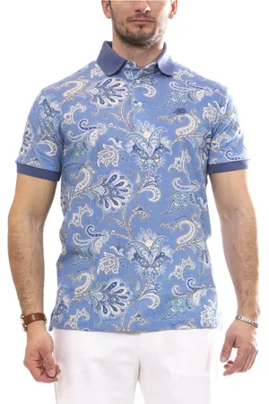 Etro Top, Herre, Flerfarvet, L, Roma Polo Pink Print