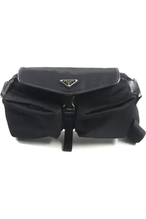 Prada Pre-owned, Herre, Sort, ONE SIZE, Uld, Pre-owned Canvas prada-tasker