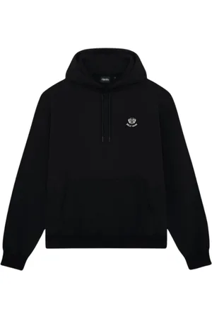 DOLLY NOIRE Sweathshirts & Hoodies, Herre, Sort, XL, Bomuld, Sort hættetrøje med logo print