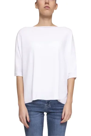 LIVIANA CONTI Bluser & Skjorter, Dame, Hvid, S, Uld, Hvid Kimono Overshirt Stilfuld Skjorte