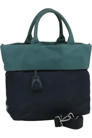 Prada Pre-owned, Dame, Blå, ONE SIZE, Nylon, Pre-owned nylon totes