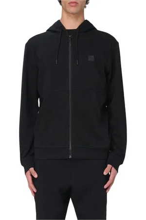 HUGO BOSS Sweathshirts & Hoodies, Herre, Sort, S, Bomuld, Sort ZipUp Hoodie Activewear