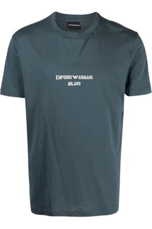 Emporio Armani Top, Herre, Blå, XL, Bomuld, Grundlæggende Midnight Navy Unisex T-shirt