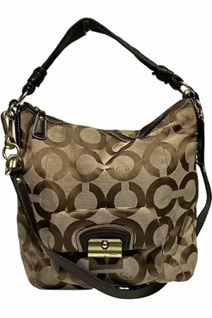 Coach Pre-owned, Dame, , ONE SIZE, Uld, Pre-owned canvas håndtasker