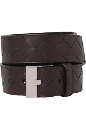 Bottega Veneta Tilbehør, Herre, Sort, 95 CM, Læder, Luksusvævet læderbælte