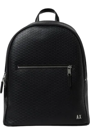 Armani Exchange Taske, Herre, Sort, ONE SIZE, Læder, Sort lynlås rygsæk til mænd