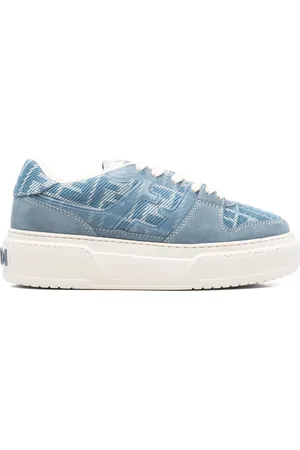 Fendi Sko, Dame, Blå, 37 1/2 EU, Denim, Klar Blå Denim Sneakers