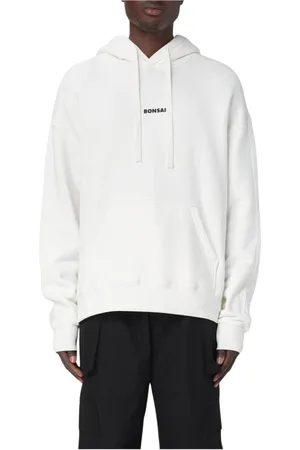 BONSAI Sweathshirts & Hoodies, Herre, Hvid, M, Moderne Sort Hoodie