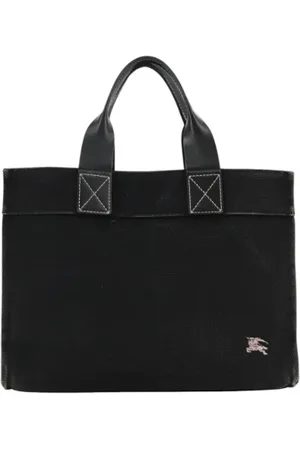 Burberry Pre-owned, Dame, Sort, ONE SIZE, Tyl, Pre-owned canvas håndtasker