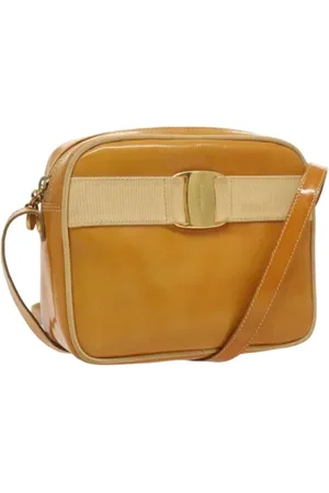Salvatore Ferragamo Pre-owned, Dame, , ONE SIZE, Uld, Pre-owned Laeder skuldertasker