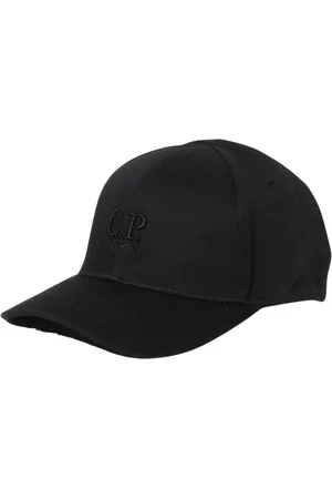 C.P. Company Tilbehør, Herre, Sort, ONE SIZE, Uld, Brun Logo Baseball Cap Stilfuld Hat