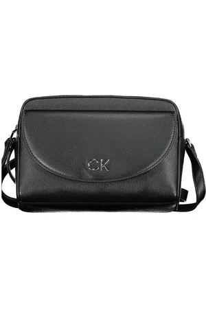 Calvin Klein Taske, Dame, Sort, ONE SIZE, Uld, Sort polyethylen skuldertaske med justerbar rem
