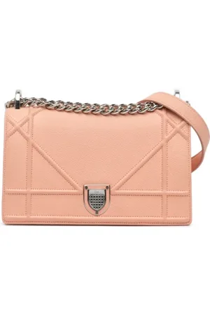 Dior Pre-owned, Dame, Lyserød, ONE SIZE, Uld, Pre-owned Laeder crossbody-tasker