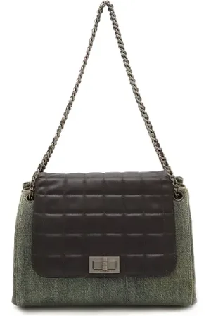 CHANEL Pre-owned, Dame, Blå, ONE SIZE, Uld, Pre-owned Canvas chanel-tasker
