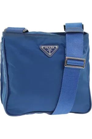 Prada Pre-owned, Herre, Blå, ONE SIZE, Nylon, Pre-owned nylon prada-tasker