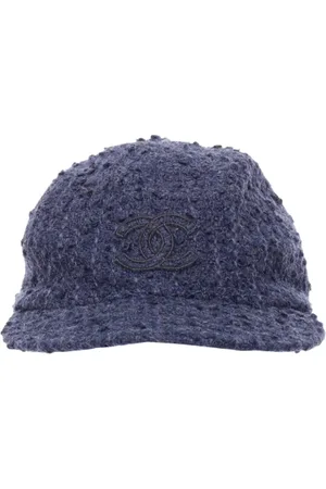 CHANEL Pre-owned, Dame, Blå, ONE SIZE, Uld, Pre-owned Uld hatte