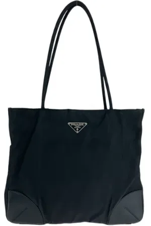Prada Pre-owned, Dame, Sort, ONE SIZE, Uld, Pre-owned Canvas prada-tasker