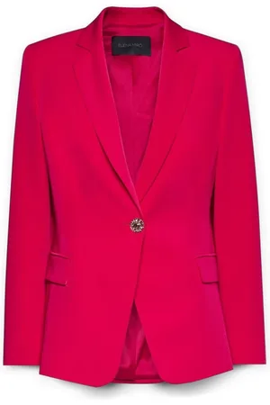 Elena Miro Jakke, Dame, Lyserød, 6XL, Uld, Blazer i Stretch-Cady