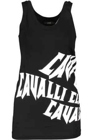 Roberto Cavalli Top, Dame, Sort, M, Bomuld, Sort Bomuld Tank Top til Kvinder