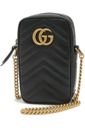 Gucci Pre-owned, Dame, Sort, ONE SIZE, Uld, Pre-owned Laeder gucci-tasker