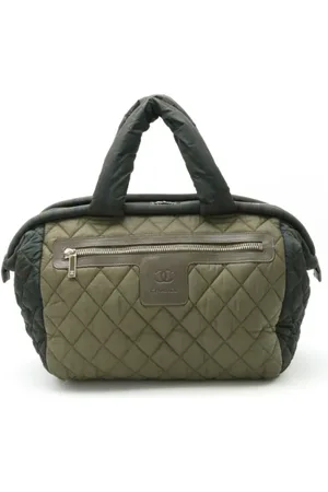 CHANEL Pre-owned, Dame, Grøn, ONE SIZE, Nylon, Pre-owned Canvas chanel-tasker