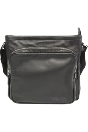 Prada Pre-owned, Herre, Sort, ONE SIZE, Tyl, Pre-owned Laeder prada-tasker