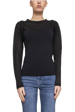 LIVIANA CONTI Top, Dame, Sort, L, Sort Kimono Sweater til Kvinder