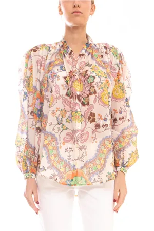 Etro Bluser & Skjorter, Dame, Flerfarvet, XS, Uld, Mønstret Dame Skjorte