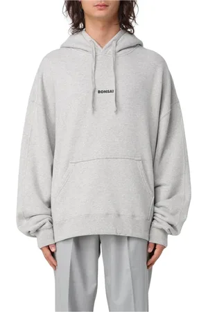 BONSAI Sweathshirts & Hoodies, Herre, Grå, M, Bomuld, Grå hættetrøje til mænd