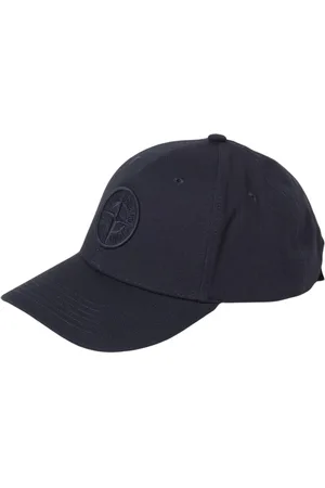 Stone Island Tilbehør, Herre, Blå, ONE SIZE, Uld, Blå Logo Baseball Cap Stilfuld Hat
