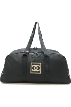 CHANEL Pre-owned, Dame, Sort, ONE SIZE, Nylon, Pre-owned Canvas rejsetasker