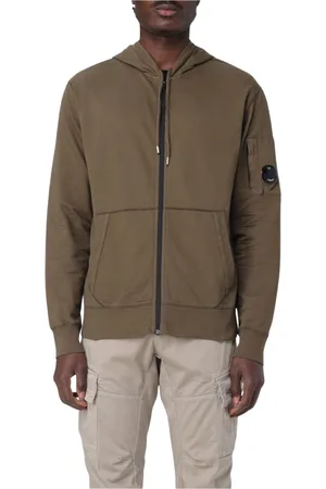 C.P. Company Sweathshirts & Hoodies, Herre, Grøn, S, Uld, Blå ZipUp Hoodie Activewear